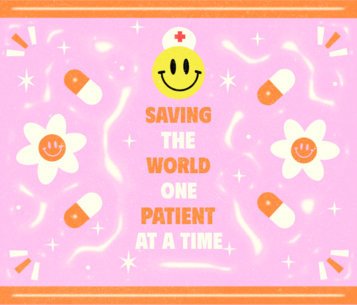 Tumbler Wrap Maker Featuring a Smiley Face Icon and a Doctors Quote 6821