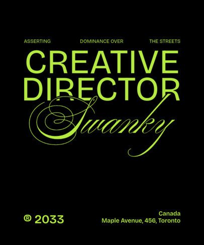 T-Shirt Design Maker for a Creative Director and a Staff Theme 6818