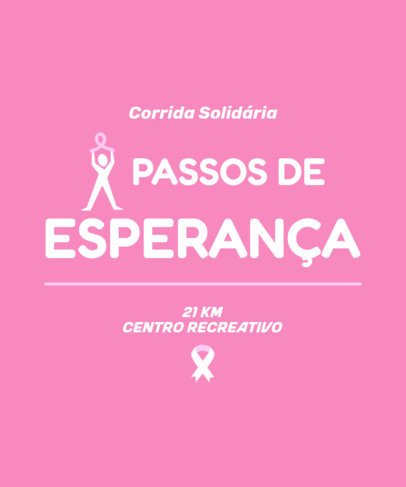 T-Shirt Design Template for a Cancer Awareness Charity Marathon 6810c