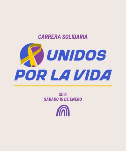 Running-Themed T-Shirt Design Generator for a Cancer Awareness Marathon 6810e