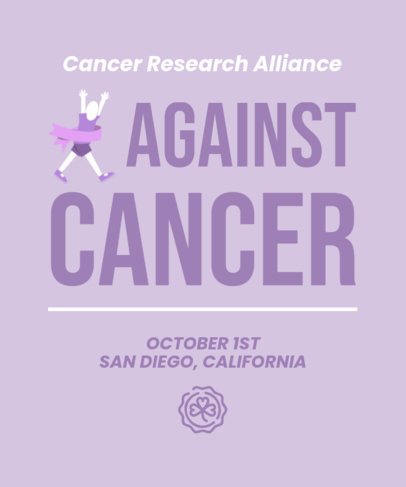 Event T-Shirt Design Template to Support a Cancer Research Alliance 6810g
