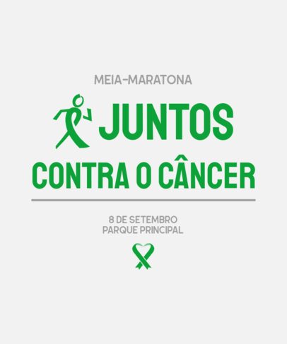 Half Marathon T-Shirt Design Creator for a Support Cancer Awareness Run 6810f