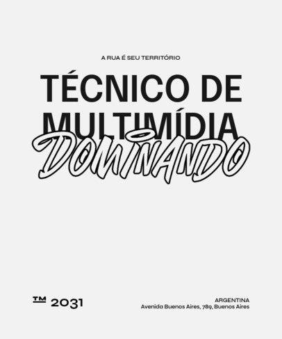 T-Shirt Design Creator for a Crew Multimedia Member 6818b