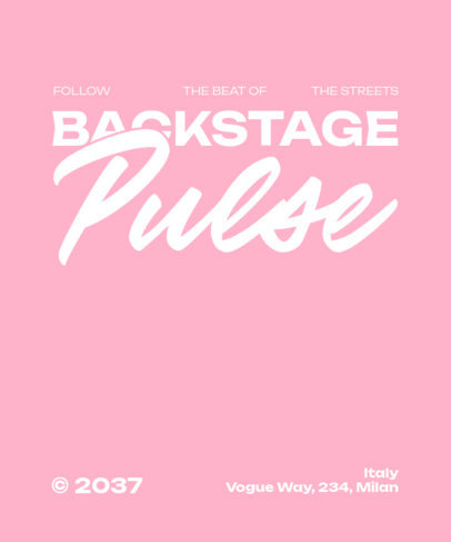 T-Shirt Design Template for a Backstage Staff Member With Bold Typefaces 6818c