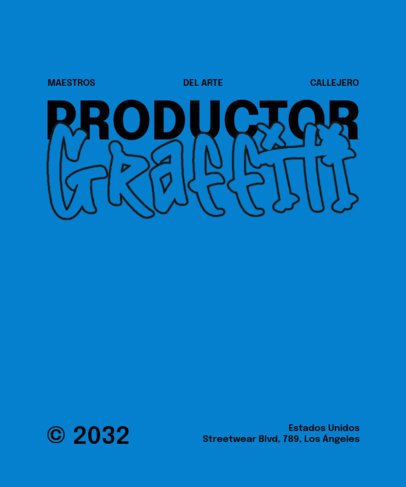 Graffiti Producer T-Shirt Design Generator With Cool Typography  6818e