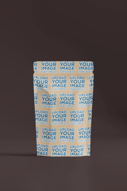 Mockup of an AI-Generated Sublimated Coffee Bag Placed in a Colorful Background