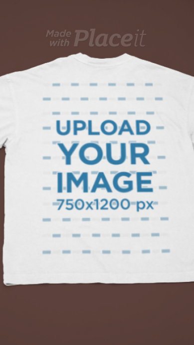 Video of an Oversized T-Shirt Lying on a Flat Colorful Background