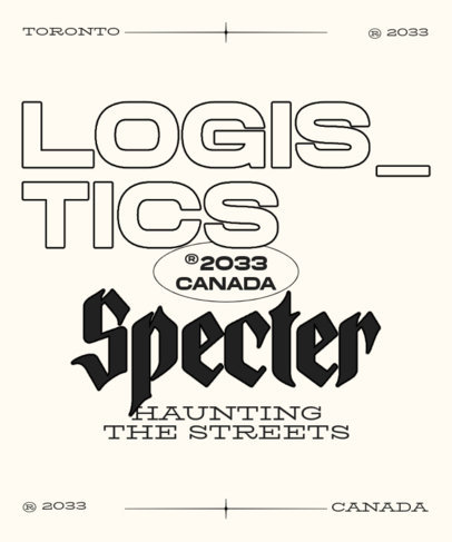 T-Shirt Design Maker for a Logistics Specter With a Typography Theme 6817