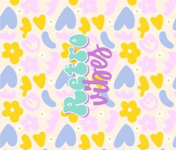 Tumbler Wrap Template Featuring a Retro-Themed Style and a Floral Layout 6822c