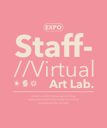 T-Shirt Design Generator for an Art Lab's Expo Staff Members 6819b