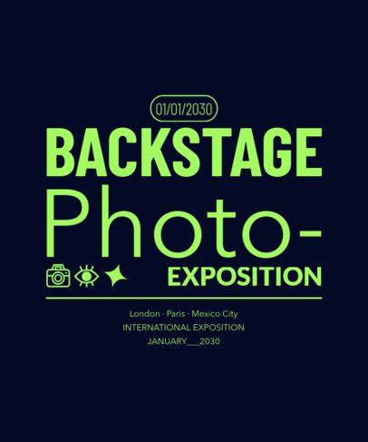 T-Shirt Design Maker for a Photo Exposition's Backstage Crew 6819d