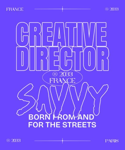 T-Shirt Design Creator for a Creative Director With Cool Fonts 6817b