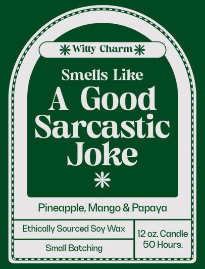 Candle Label Maker With a Pineapple and Mango Scent 6828