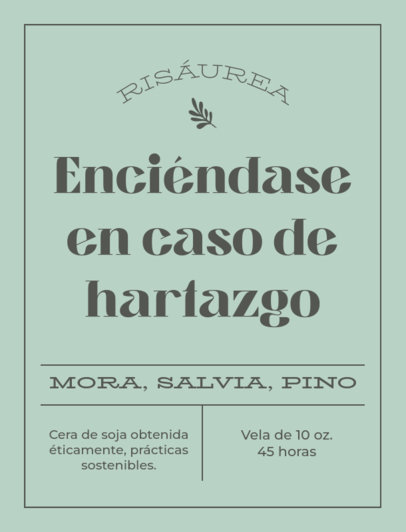 Candle Label Creator Featuring a Blackberry and Pine Smell 6826b