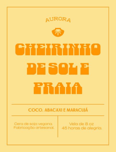 Artisanal Candle Label Generator Featuring a Coconut Scent 6826e