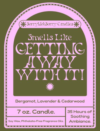Trendy Candle Label Generator With a Lavender Smell Scent 6828e