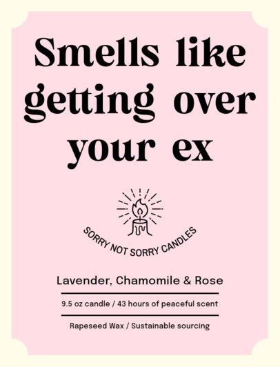 Candle Label Maker for a Sustainable Candle Brand With a Lavender Scent 6827