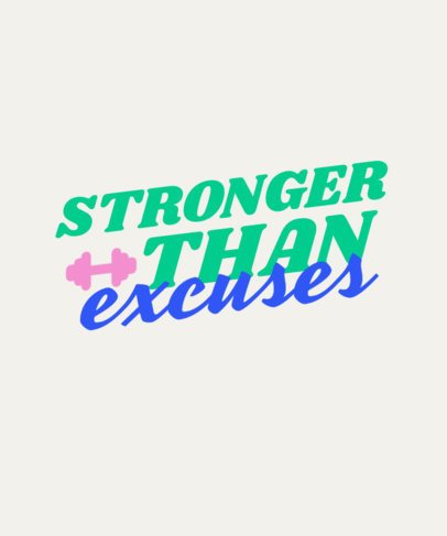 Motivational T-Shirt Design Creator With a Powerful Gym-Themed Quote