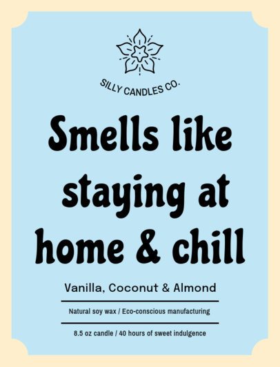 Eco-Friendly Candle Label Template for a Vanilla and Coconut Fragrance 6827g