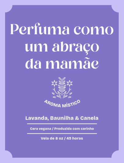 Candle Label Creator for a Lavender and Cinnamon Fragrance Product 6827b