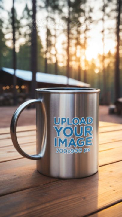 Outdoor-Themed Video Featuring an AI-Created Aluminum Mug