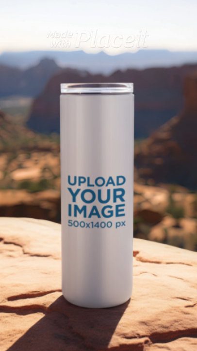 Skinny Tumbler Video Featuring an AI-Created Outdoor Landscape 8885v