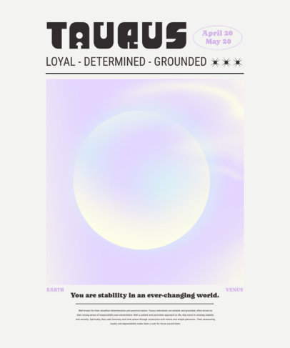 T-Shirt Design Creator Featuring an Aura Illustration Inspired by the Taurus Zodiac Sign 6844c