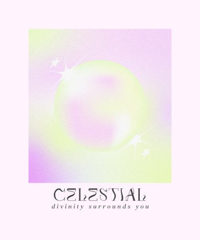 T-Shirt Design Maker with a Gradient Sphere and a Quote About Auras 6848d