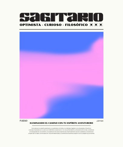 T-Shirt Design Generator with a Gradient Background and Sagittarius Qualities 6844b