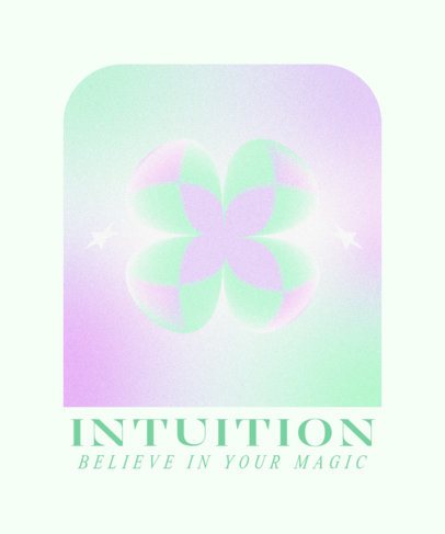 T-Shirt Design Generator Featuring a Colorful Graphic with a Motivational Quote