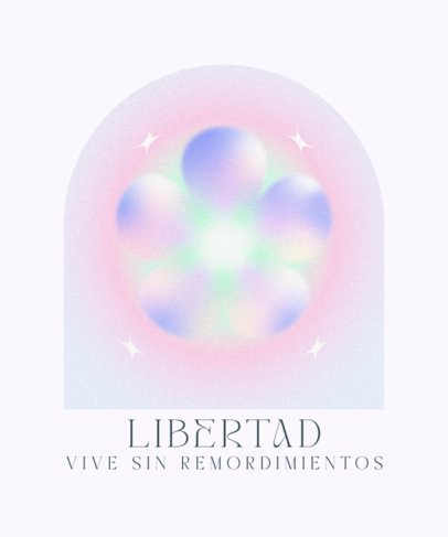 T-Shirt Design Creator Featuring a Gradient Shape Inspired by an Aura Theme 6848i