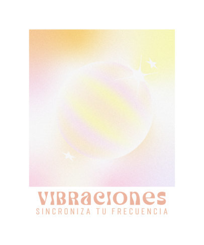 Aura-Themed T-Shirt Design Creator Featuring an Illustration with Gradient Colors 6848k