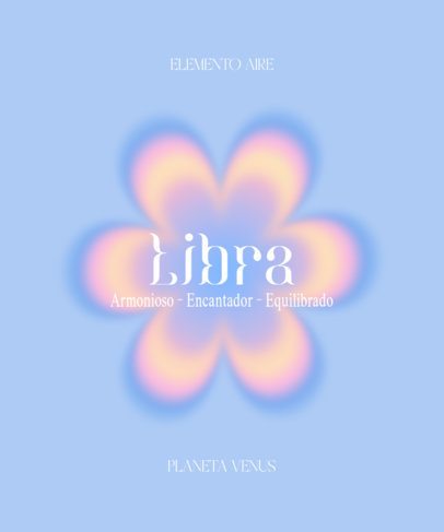 T-Shirt Design Creator with a Zodiac Theme Featuring a Colorful Flower 6843b