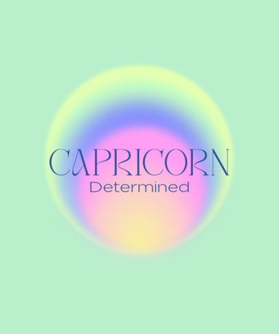 Aura-Themed T-Shirt Design Creator for Capricorn-Sign People 6843f