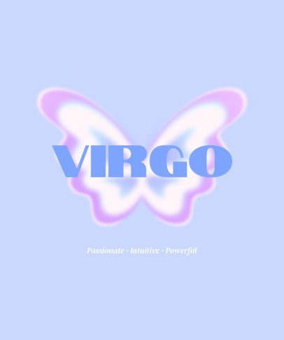 T-Shirt Design Generator for Virgo People with a Colorful Butterfly 6843g