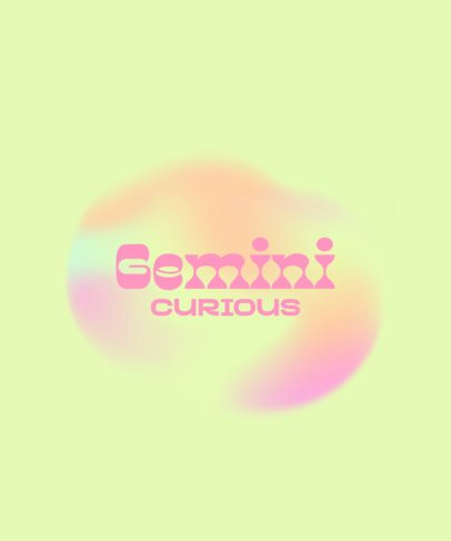 T-Shirt Design Maker for Gemini People Featuring a Colorful Graphic 6843h