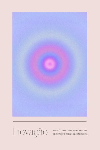 Art Print Design Template Featuring Gradient Circles Inspired by a Glowing Aura