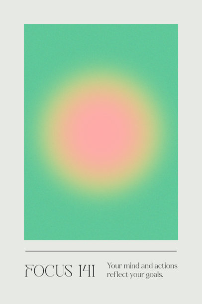 Art Print Design Generator Inspired by an Aura Featuring a Gradient Background