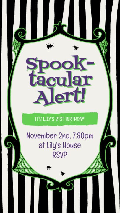 Invitation Design Maker for a Spooky-Themed Party Inspired by a Mischievous Character 6549 6852
