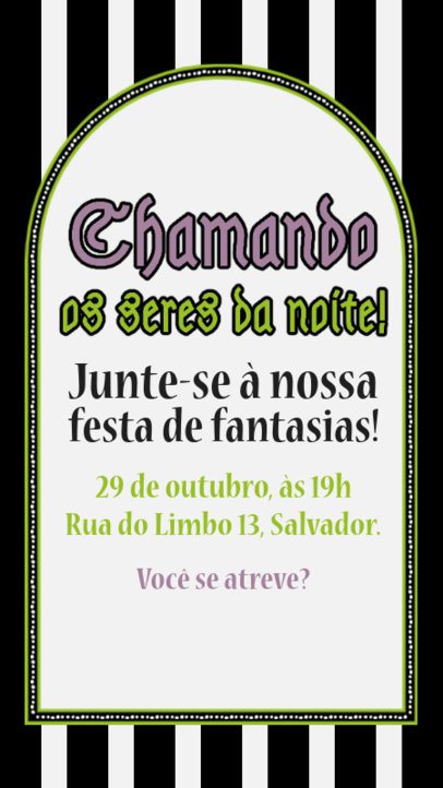 Invitation Generator with Black and White Stripes Inspired by a Mischievous Character 5853 6852