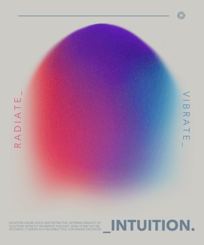 T-Shirt Design Template with a Gradient Illustration Inspired by an Aura 6847a