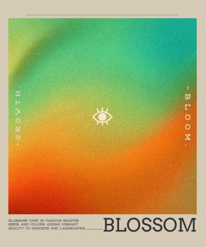 Aura-Inspired T-Shirt Design Template with a Gradient Background and an Eye Icon 6847e