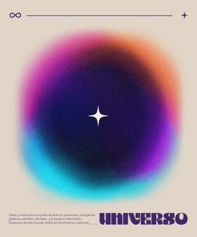 T-Shirt Design Creator Featuring a Gradient Illustration with a Small Star Icon 6847g