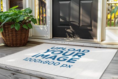 AI-Created Mockup of a Floor Mat Featuring a House Entrance Floor m40806