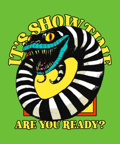 T-Shirt Design Generator With a Spooky Snake Inspired by a Mischievous Character Film