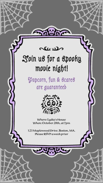 Spooky Movie Night Instagram Story Generator With a Style Inspired by a Mischievous Character 6853e