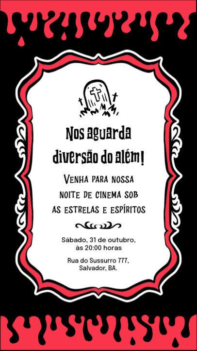 Mischievous Character-Inspired Instagram Story Creator for a Horror Movie Night Event 6853f