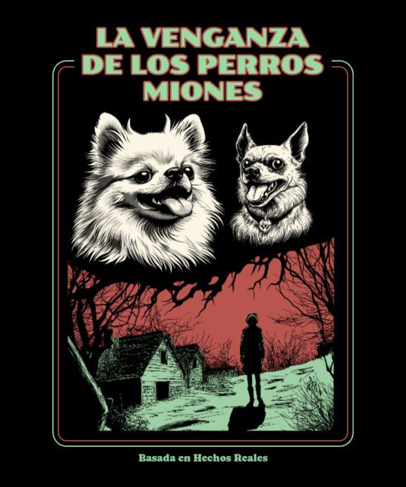 T-Shirt Design Maker Featuring a Funny Horror Theme With Dog Graphics