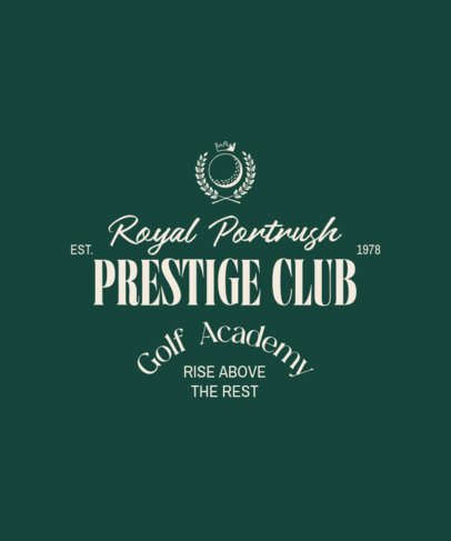 T-Shirt Design Creator for a Prestige Golf Club