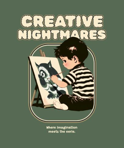 T-Shirt Design Generator With a Creepy Vintage Theme for Halloween 7009a